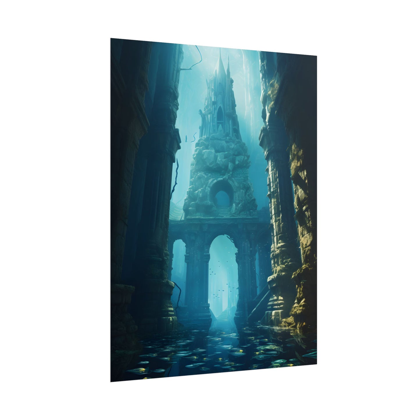Lost Underwater Civilization: Ancient City Artwork - Poster