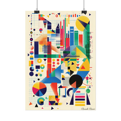 Colorful Educational Artwork: Statistical Illustration - Poster