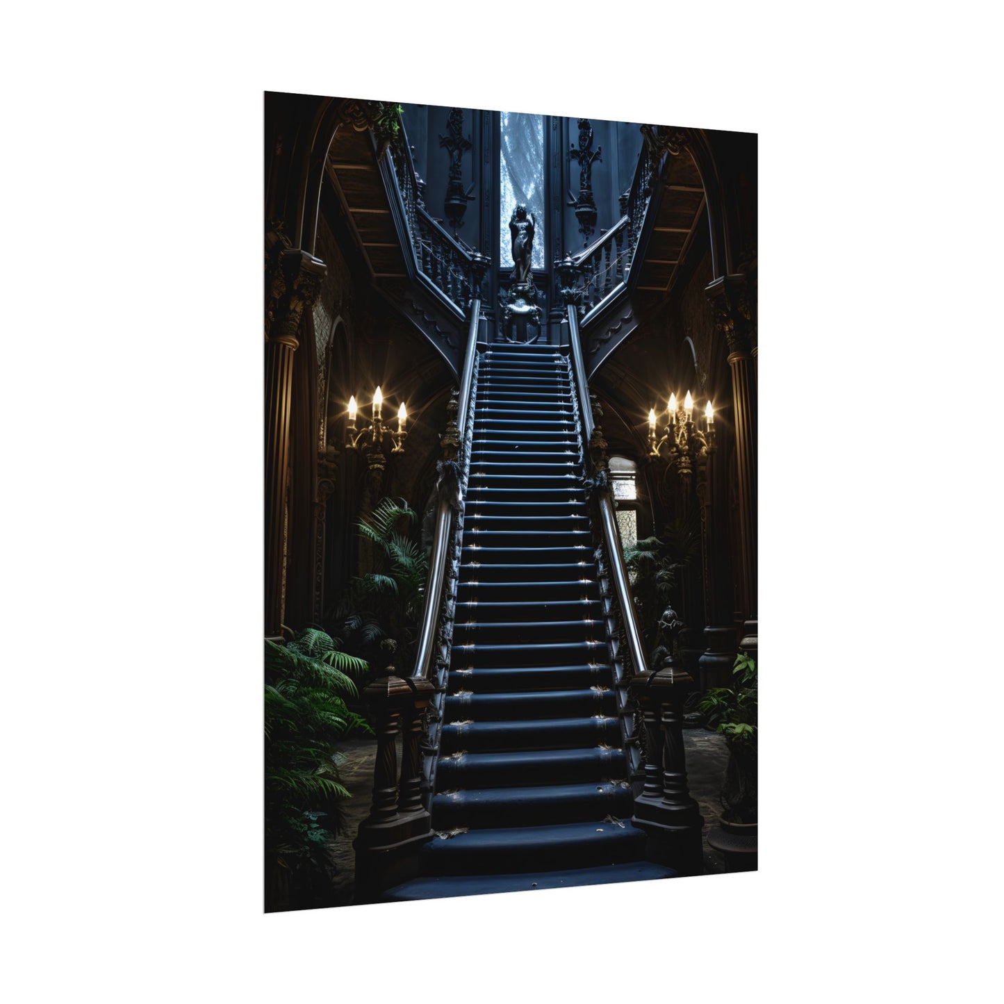 Haunted Victorian Mansion Mystery: Spooky Gothic Artwork - Poster