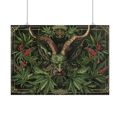 Victorian Devil: Dark Ominous Illustration - Poster