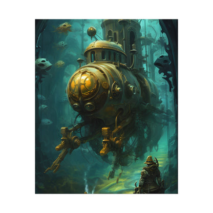 Underwater Steampunk Adventure: A Hero's Quest for Discovery - Poster