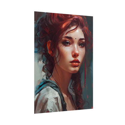 Beautiful Brunette Portrait: Makeup Art - Poster
