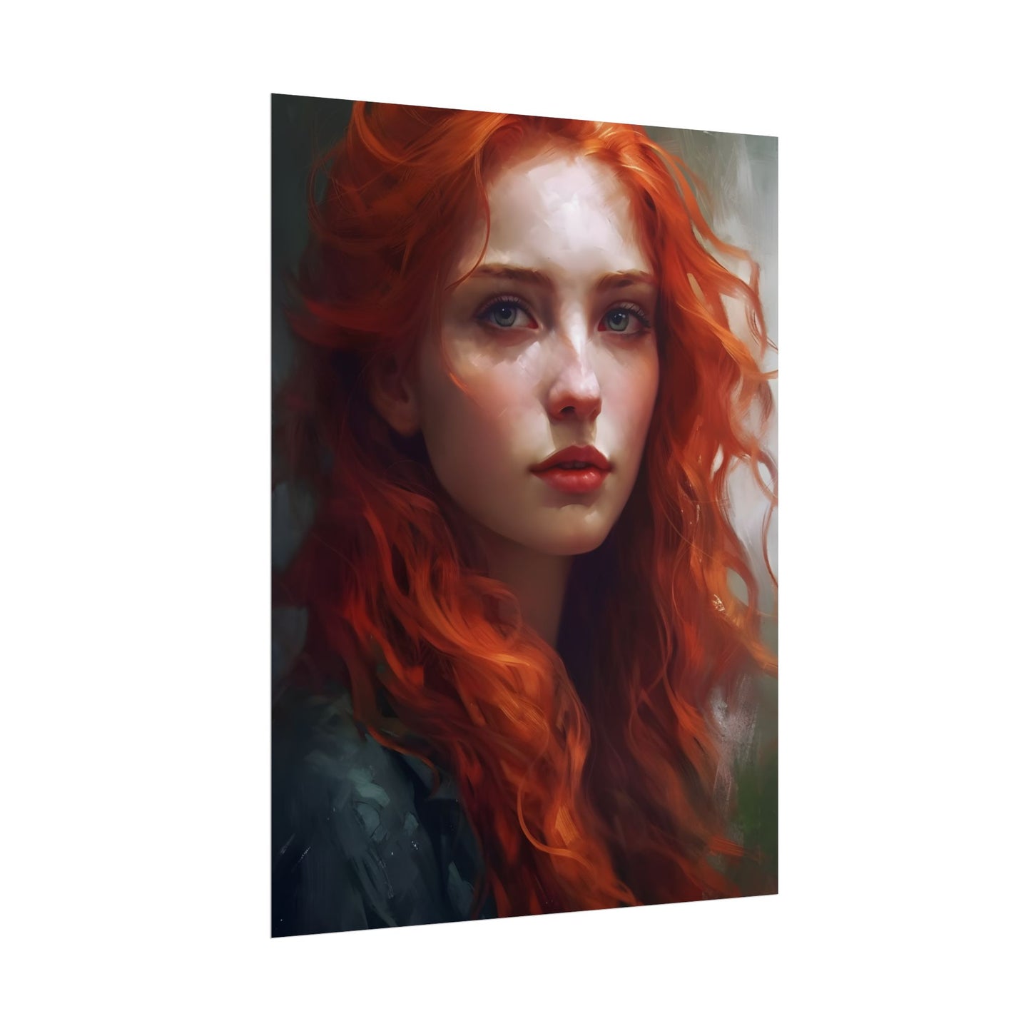 Astonishing Redhead Portrait: Female Artwork - Poster