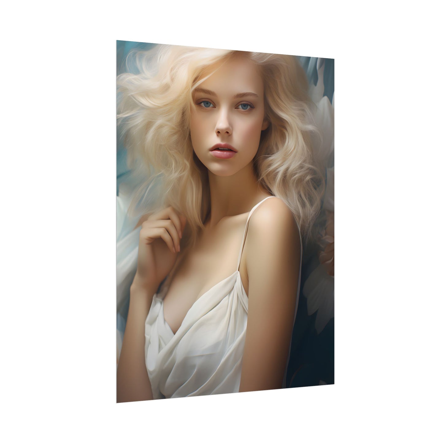 Modern Blonde Portrait: Unvarnished Natural Beauty - Poster