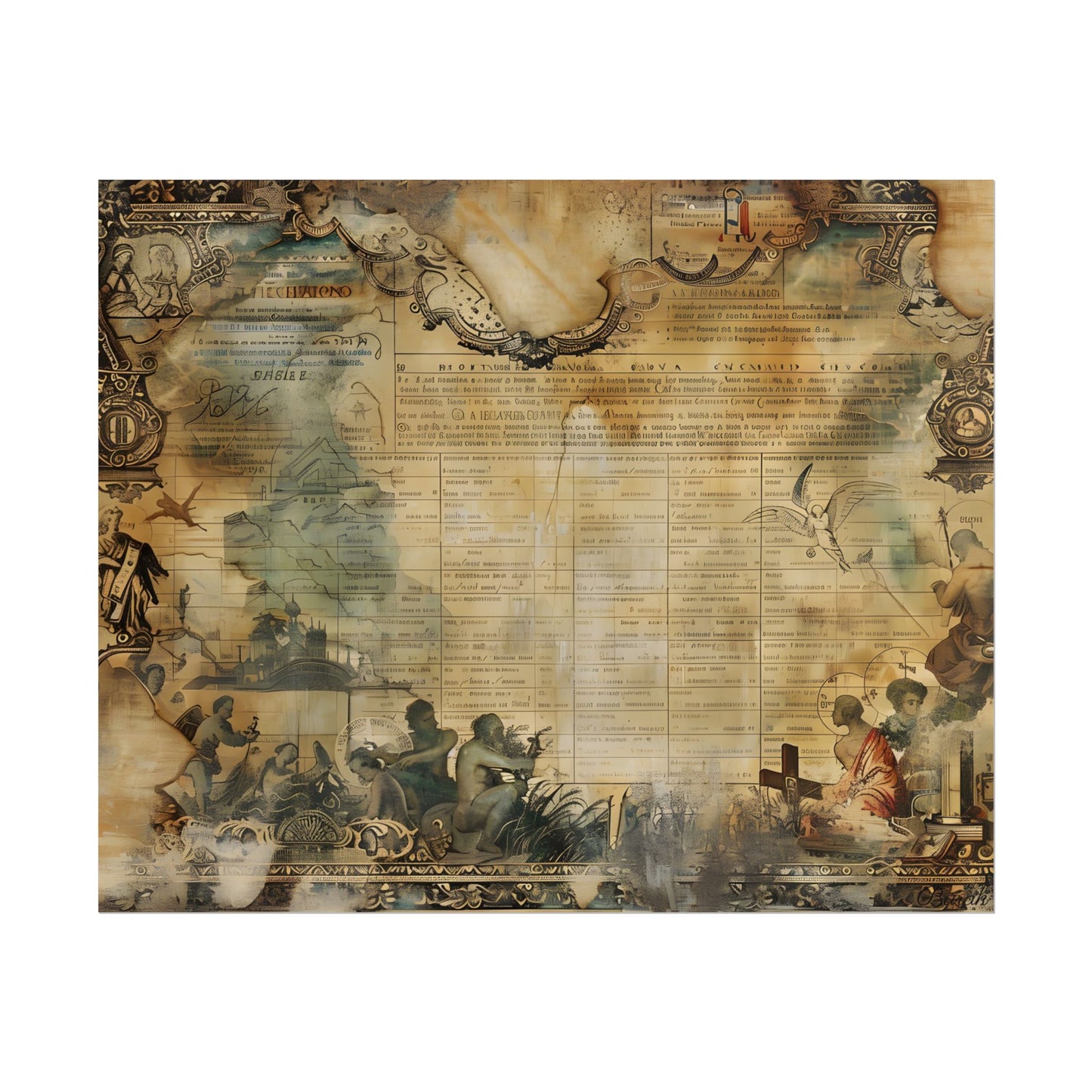 Vintage Biblical Scene: Medieval Art Poster - Poster