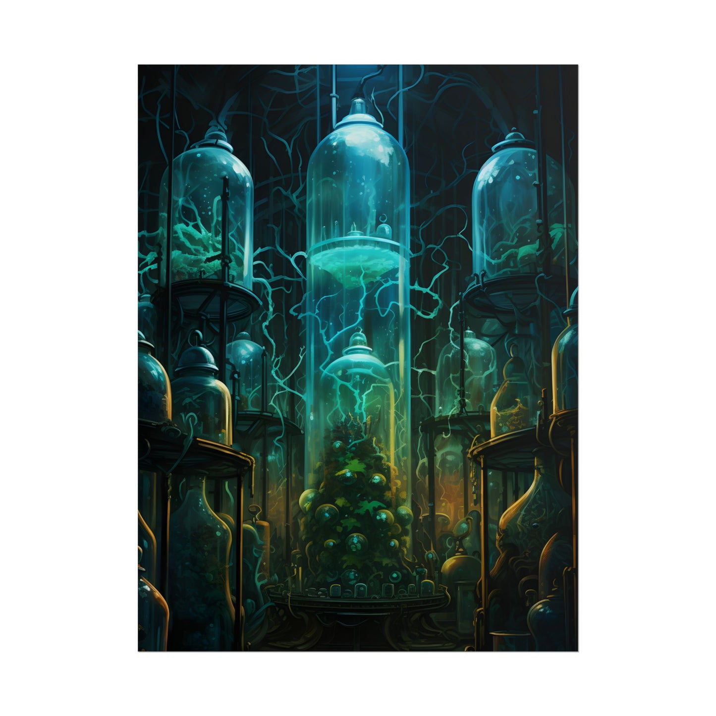 Molecular Secrets: Laboratory Artwork Showcase - Poster