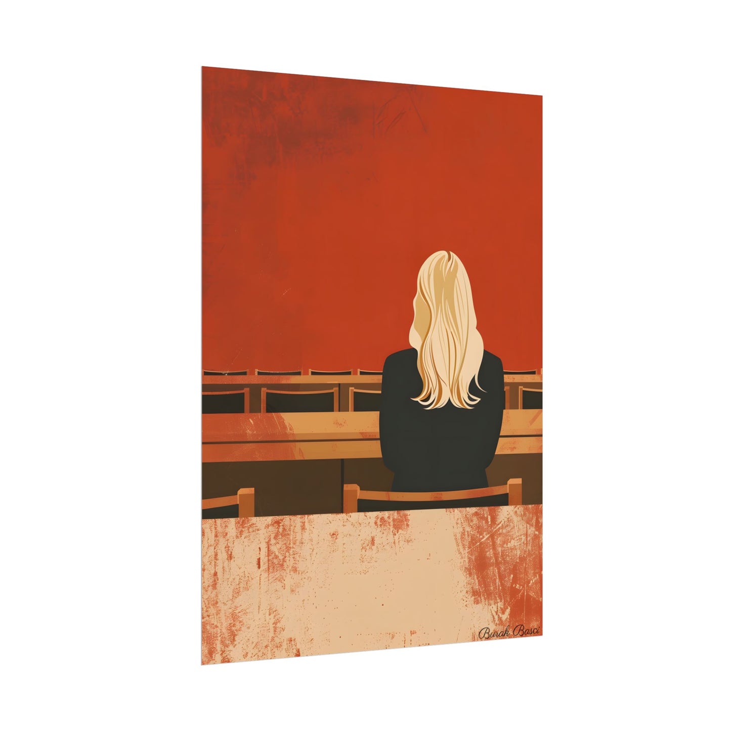 Minimalist Portrait: Blonde Woman in 20[4] Batch Poster Art - Poster