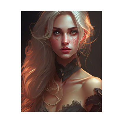 Blonde Beauty: Artistic Portrait of a Woman - Poster