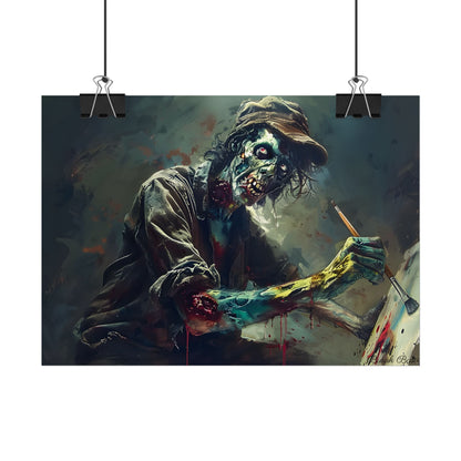 Zombie Horror Original Art: Original Artwork - Poster