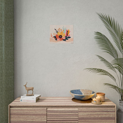 Blooming Growth: Vibrant Flower Artwork - Poster