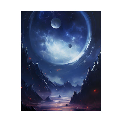 Cosmic Encounter: Black Hole Space Art - Poster
