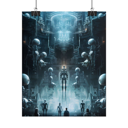 Robotic Orchestra: Minimalist Auditorium Scene - Poster