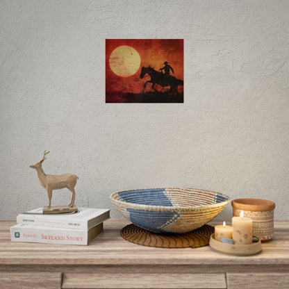 Rodeo Cowboy in Action: Vintage Bronco Ride - Poster