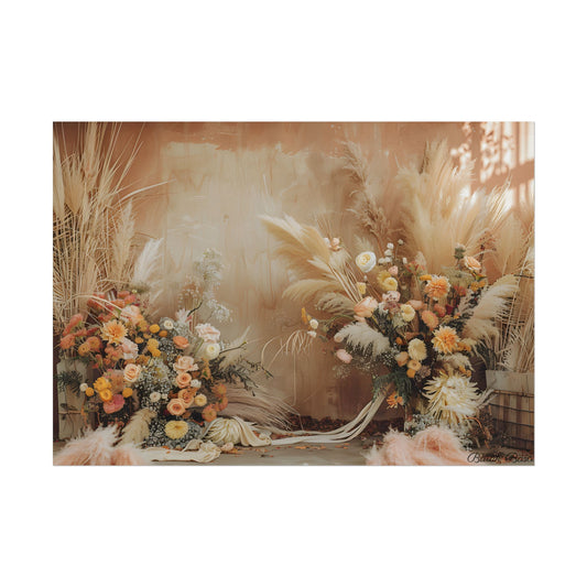 Whimsical Floral Pampas Find: Explore Calming Artwork - Poster