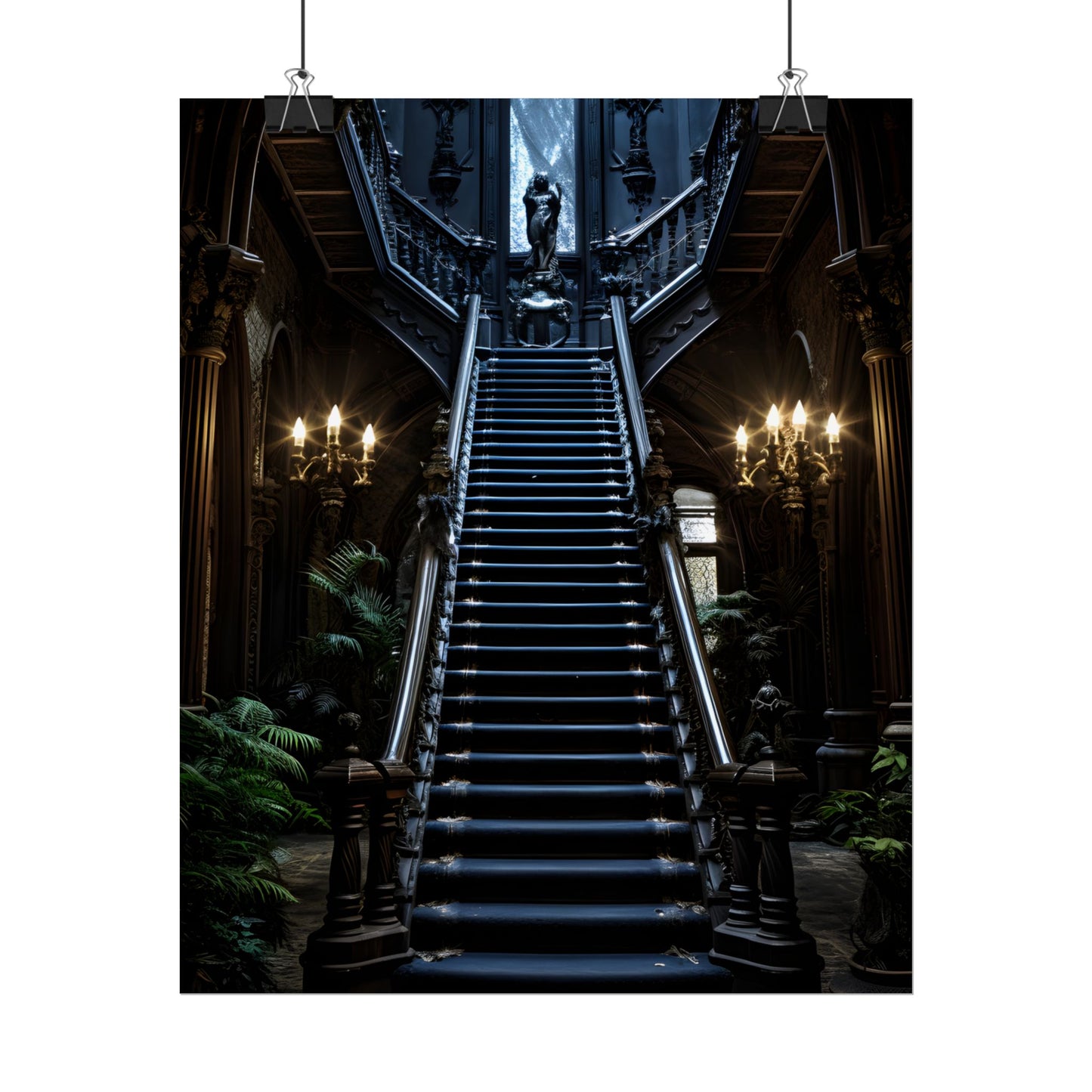 Haunted Victorian Mansion Mystery: Spooky Gothic Artwork - Poster