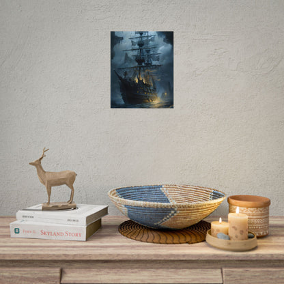 Ghost Pirate Sails: Mysterious Ocean Artwork - Poster