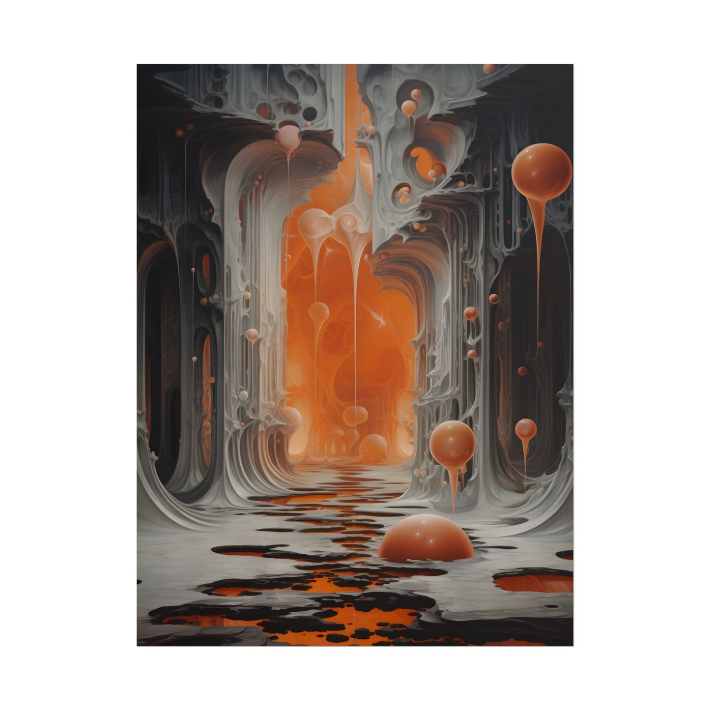 Surreal Fantasy: Tears in Reality with Portals Digital Art - Poster