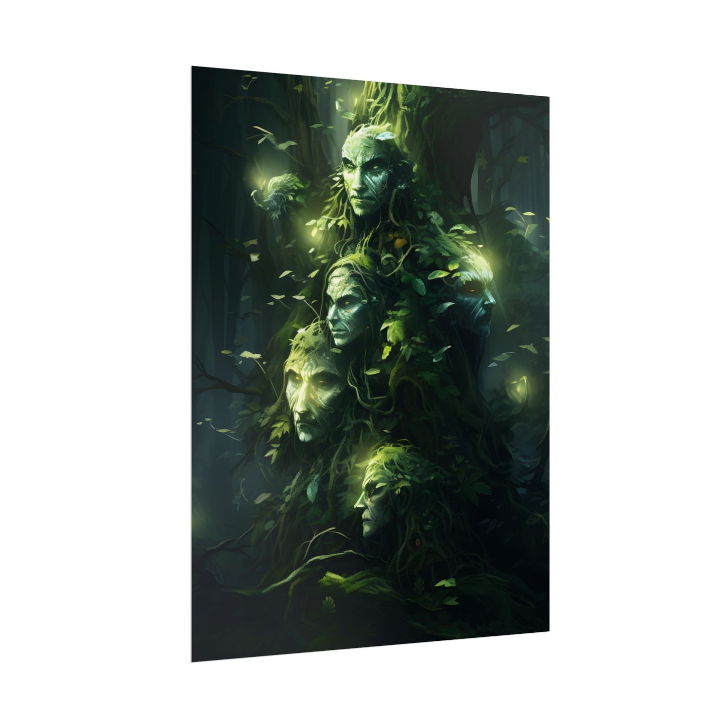 Mystical Morning Guardians: Ancient Forest Spirits - Poster