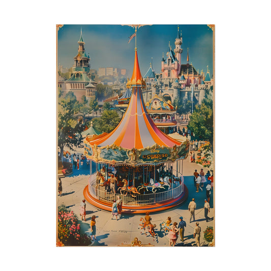 Vintage Theme Park Poster: Nostalgic Adventure - Poster