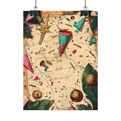 Whimsical Portrait with a Large Nose - Poster