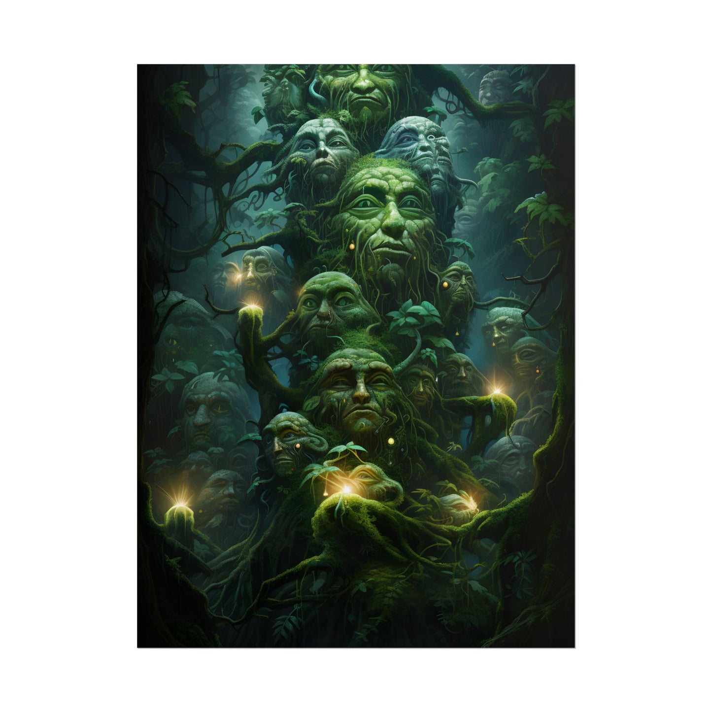 Mystical Ancient Forest Guardians: Natural Artwork - Poster