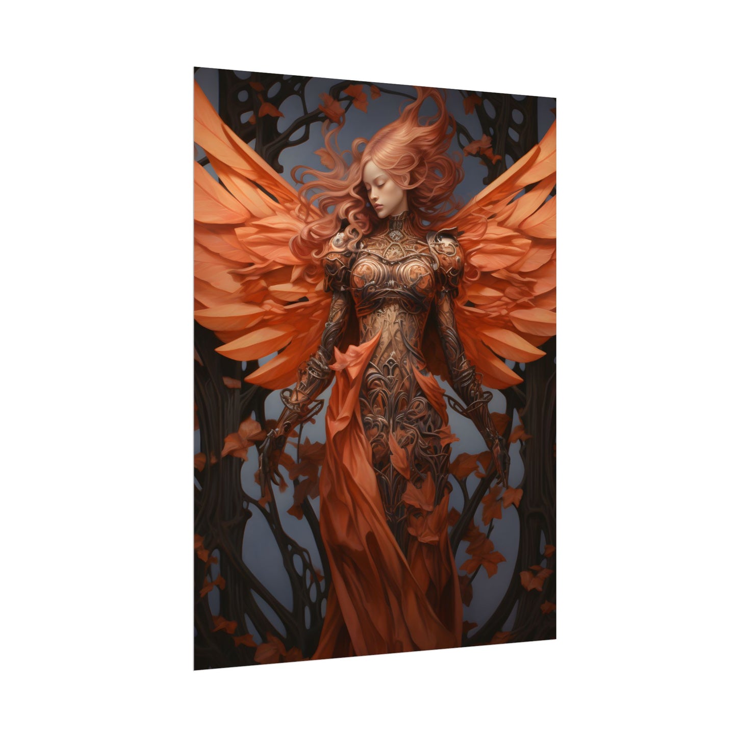 Songbird Guardian: Vibrant Nature Digital Artwork - Poster