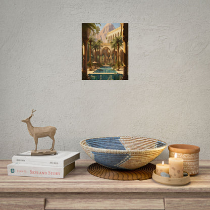 Mythical Desert Oasis: Arabian Nights-Inspired Art - Poster