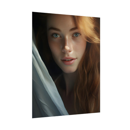 Close-Up Portrait: Bright Smile & Sharp Lips Artwork - Poster