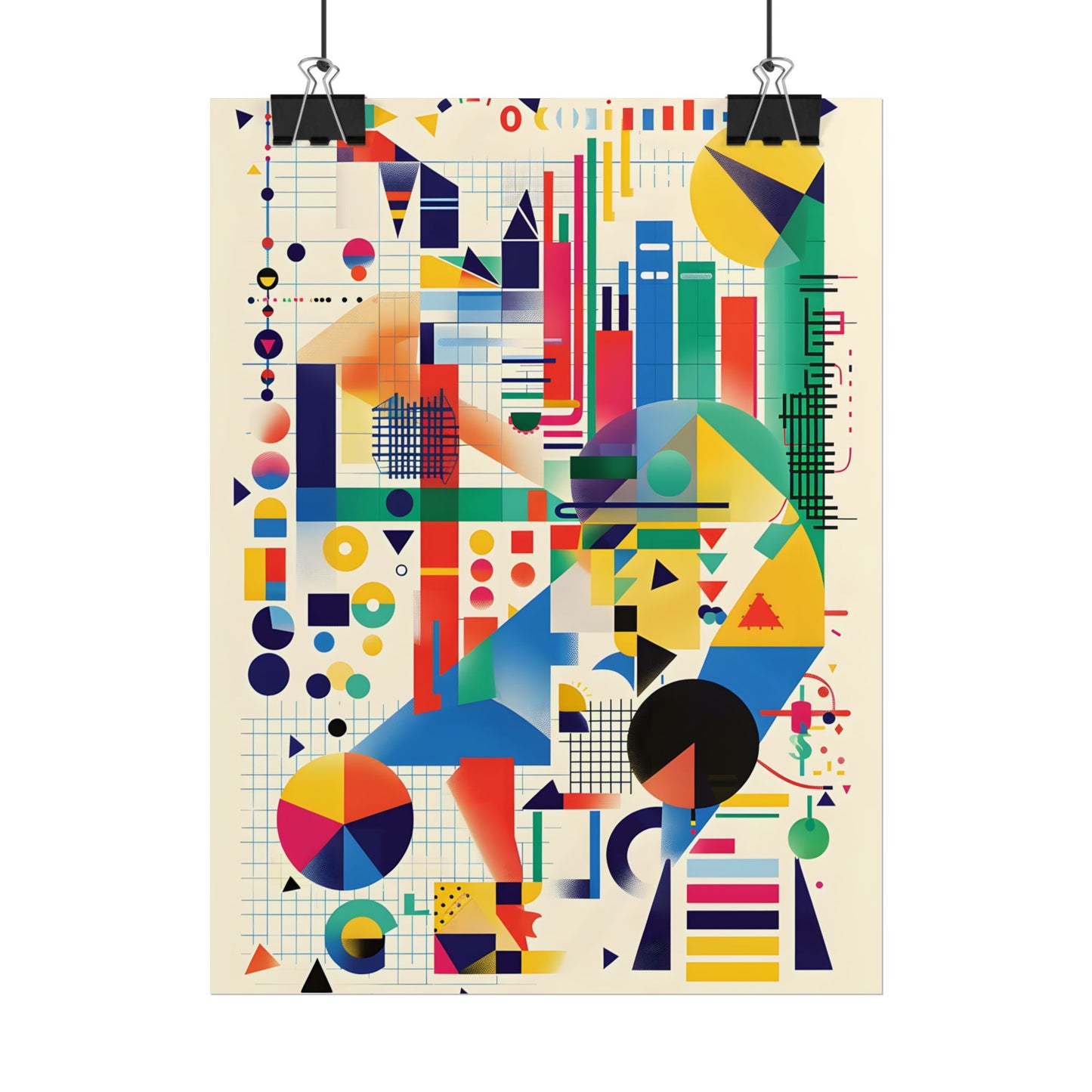 Colorful Educational Artwork: Statistical Illustration - Poster