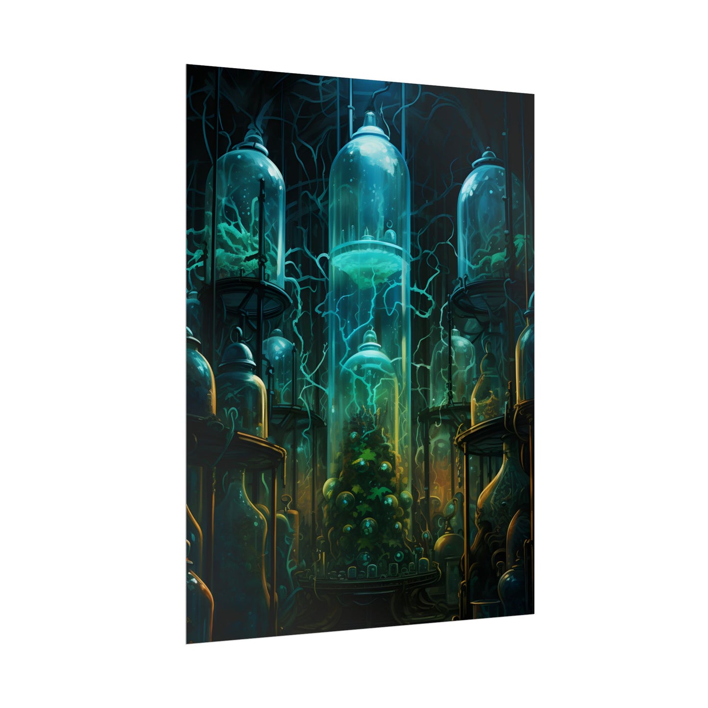 Molecular Secrets: Laboratory Artwork Showcase - Poster