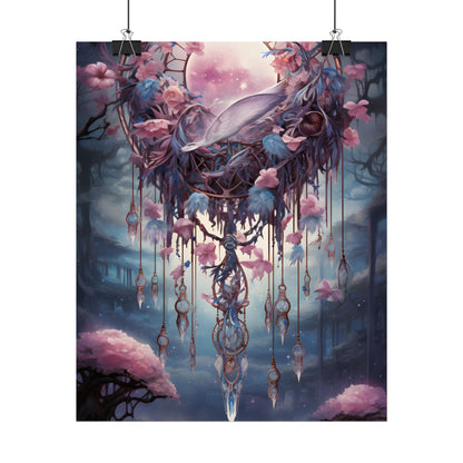 Surreal Landscape: Serene Tree in Vast Sky - Poster