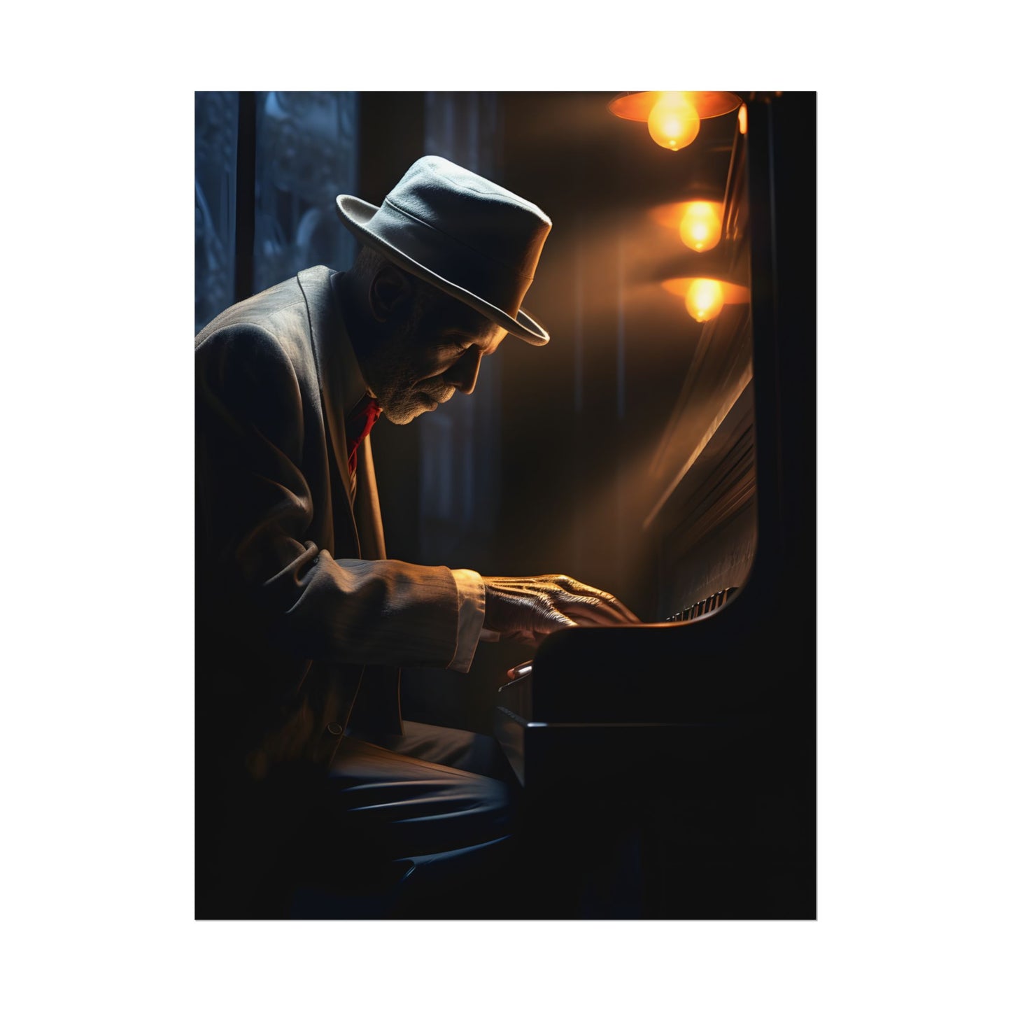 Intricate Piano Moment: Reflections of a Musician - Poster