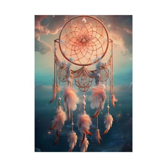 Ethereal Dreamcatcher Realm: Surreal Dreamscape Digital Art - Poster