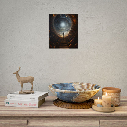 Space-Time Explorer: Intrepid Journey in Black and White - Poster