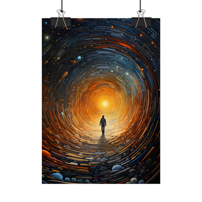 Space-Time Explorer: Intergalactic Adventure Digital Art - Poster