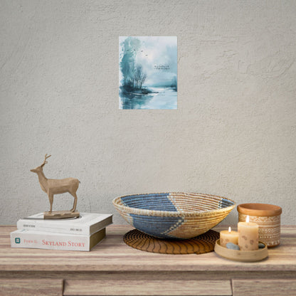 Serene Landscape: A Peaceful Nature Scene with Inspirational Quote - Poster
