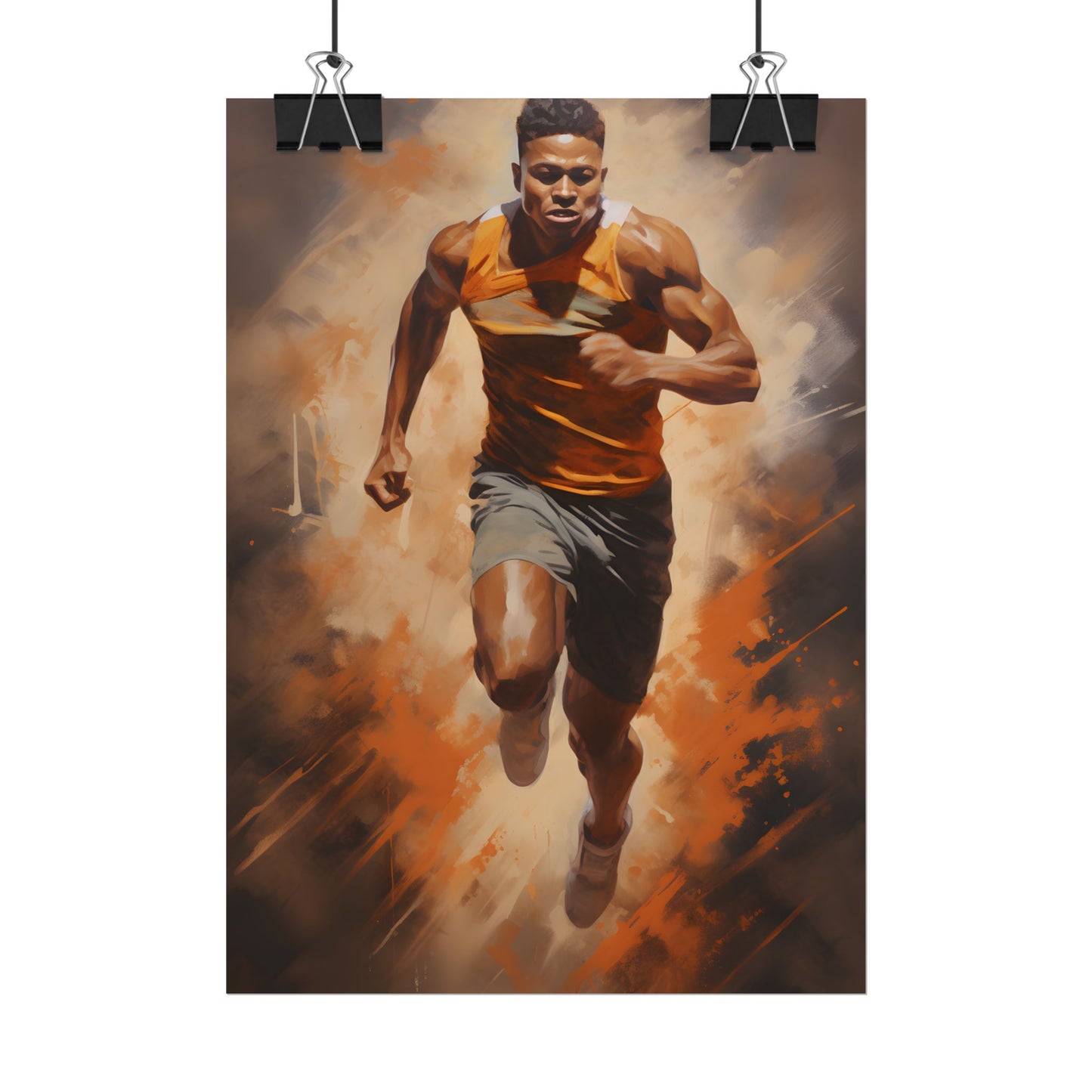 Passionate Fitness Moment: Dedicated Athlete in Action - Poster