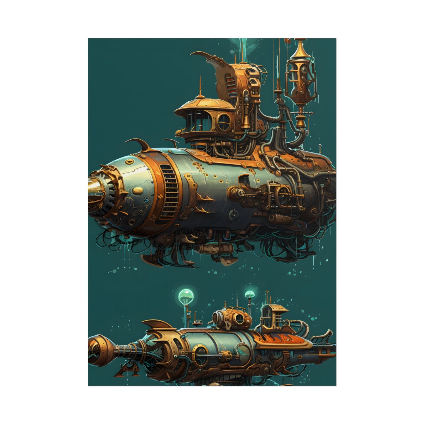 Steampunk Undersea Adventure: Captain Nemos' Submarine Odyssey - Poster