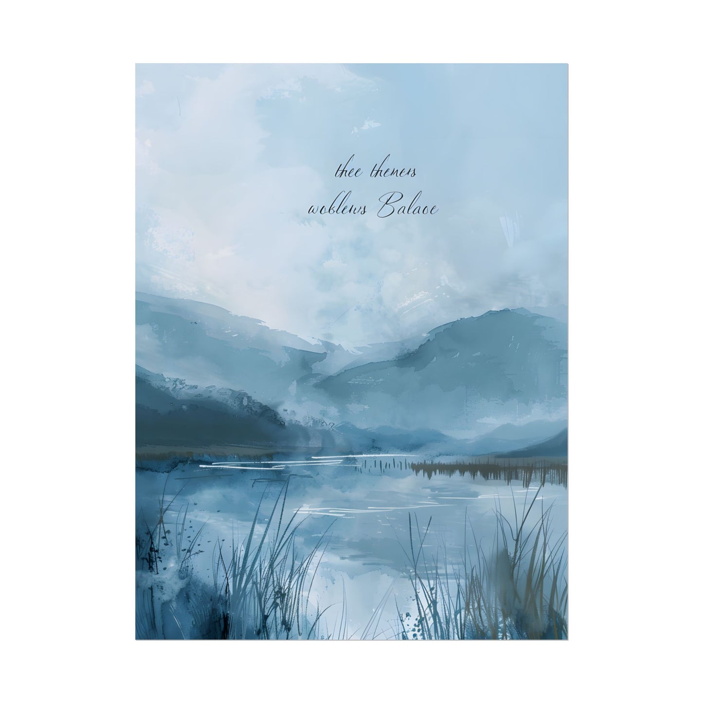 Peaceful Serenade: A Calming Landscape with Inspirational Quote - Poster