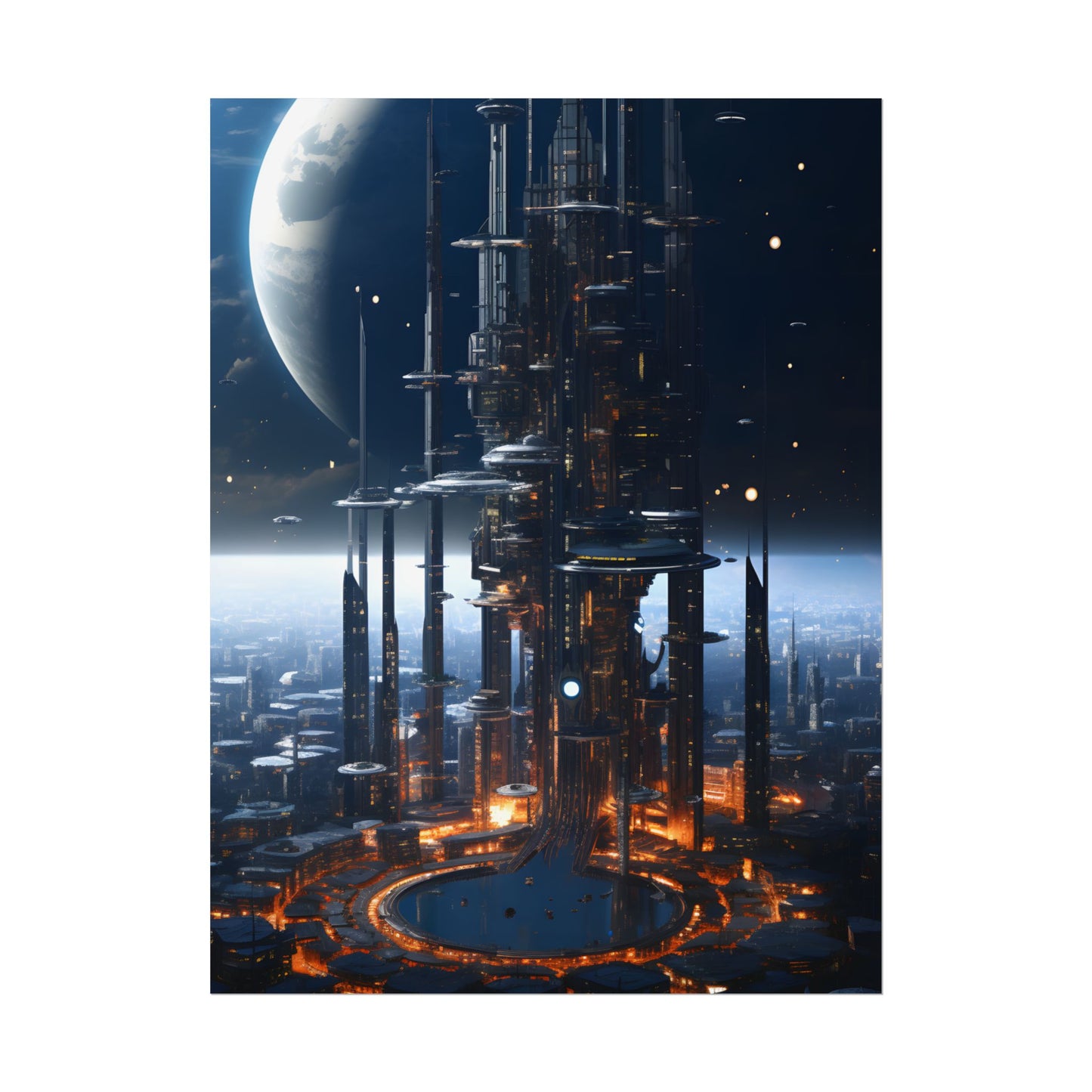 Massive Space Station: Industrial Orbit Artwork - Poster