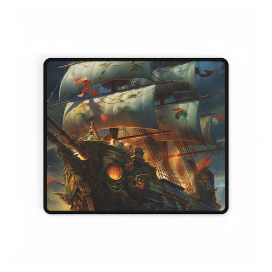 Time-Traveling Sailors: Pirate Crew Adventure Artwork - Desk Mat