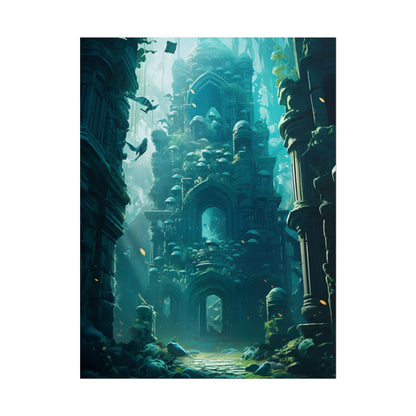Lost Underwater Civilization: Ancient Artifacts in Mysterious Depths - Poster