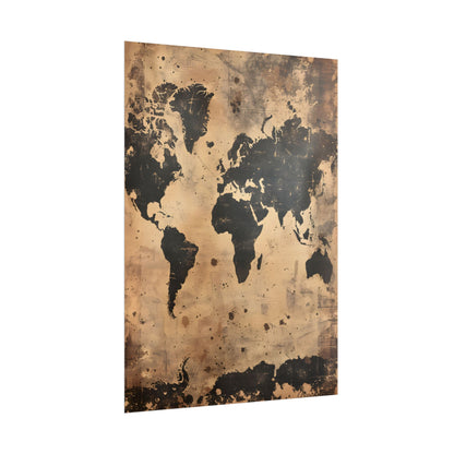 Timeless World Map: Elegant Artwork - Poster