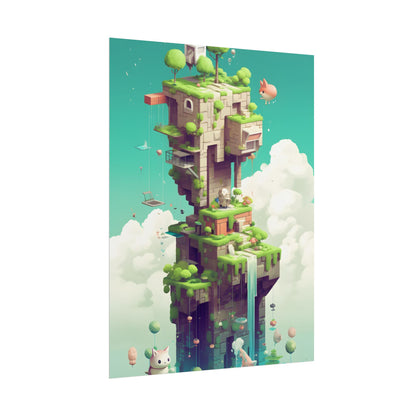 Pixelated Cyber-Pet World: A Group of Colorful Creatures - Poster