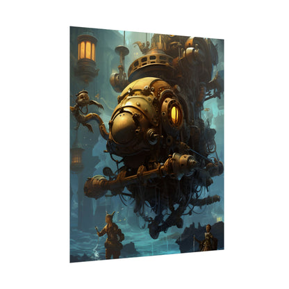 Epic Steampunk Oceanic Adventure: Crew Sets Sail - Poster