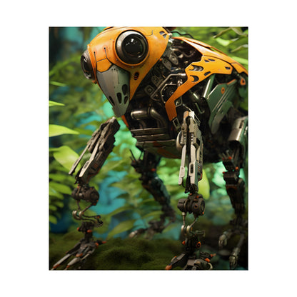 Robotic Wildlife Sanctuary: AI-Operated Guardian in Bloom - Poster