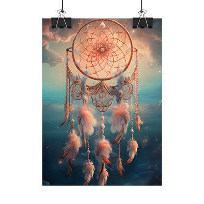 Ethereal Dreamcatcher Realm: Surreal Dreamscape Digital Art - Poster
