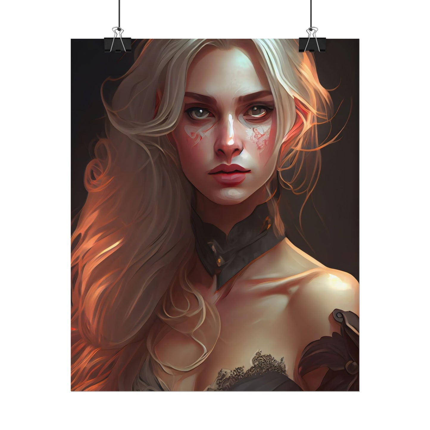 Blonde Beauty: Artistic Portrait of a Woman - Poster