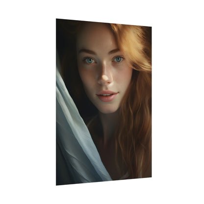 Close-Up Portrait: Bright Smile & Sharp Lips Artwork - Poster