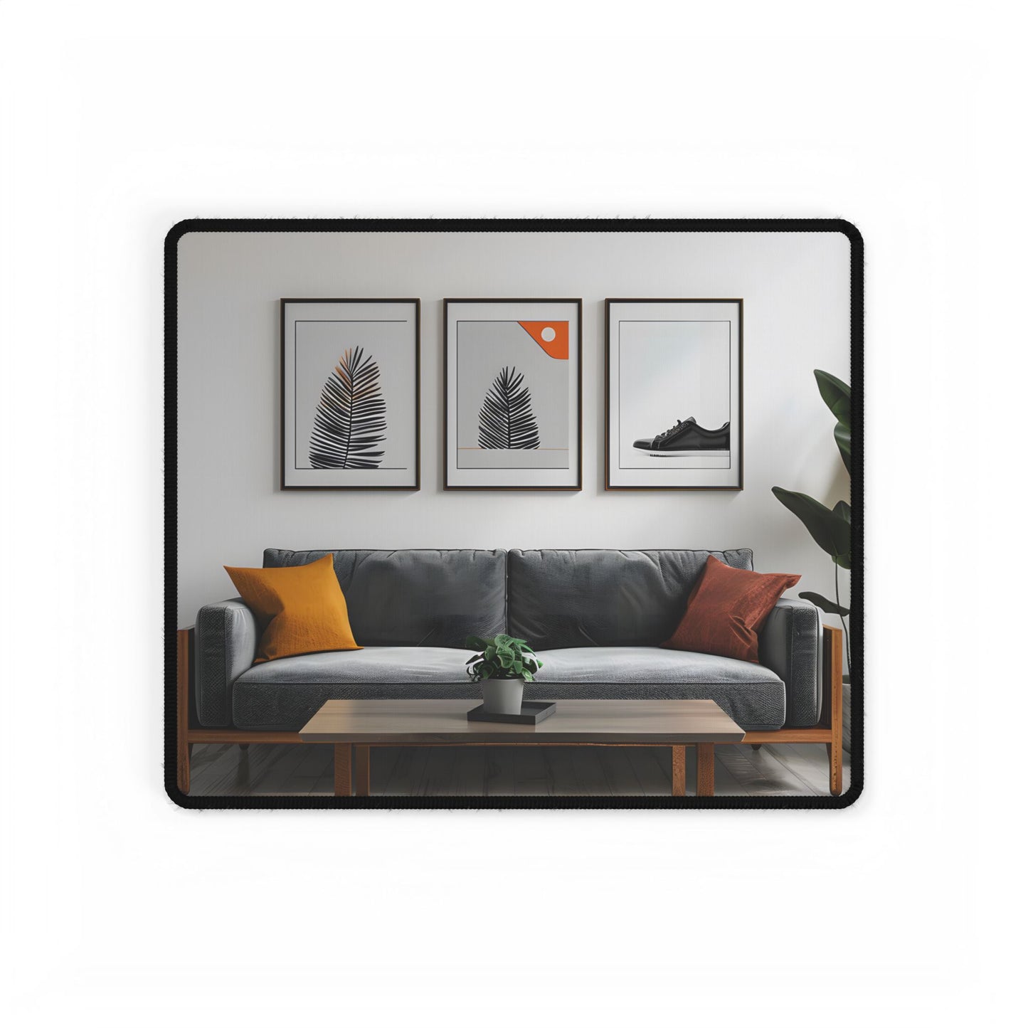 Minimalist Modern Living Room: Simple Furniture Art - Desk Mat